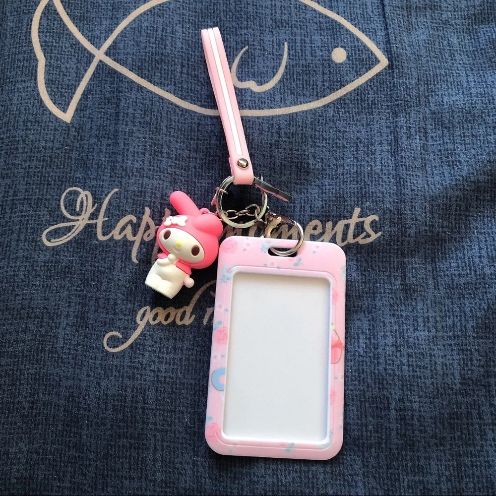 Melody card holder with key ring charm